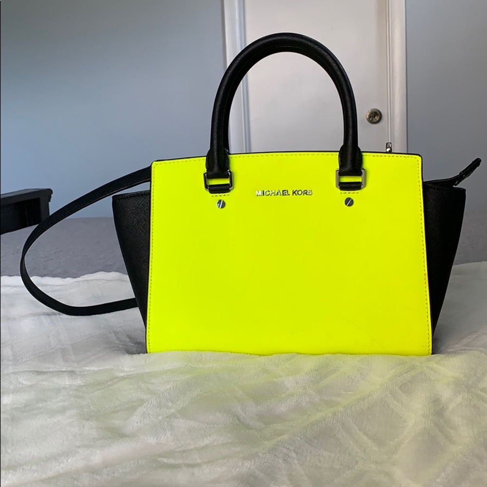 Michael Kors Satchel Bag - Neon Yellow